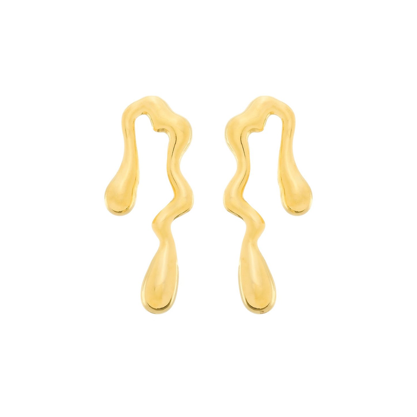 Brinco Dourado Orgânico de Gota