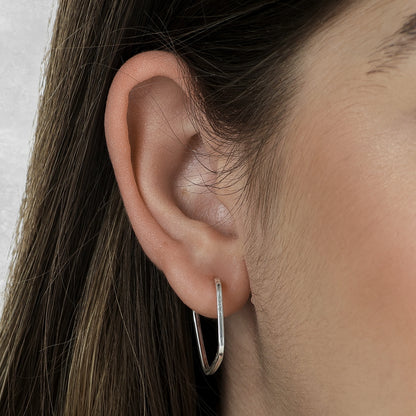 Brinco de Argola Quadrada em Prata 925 - Galeria