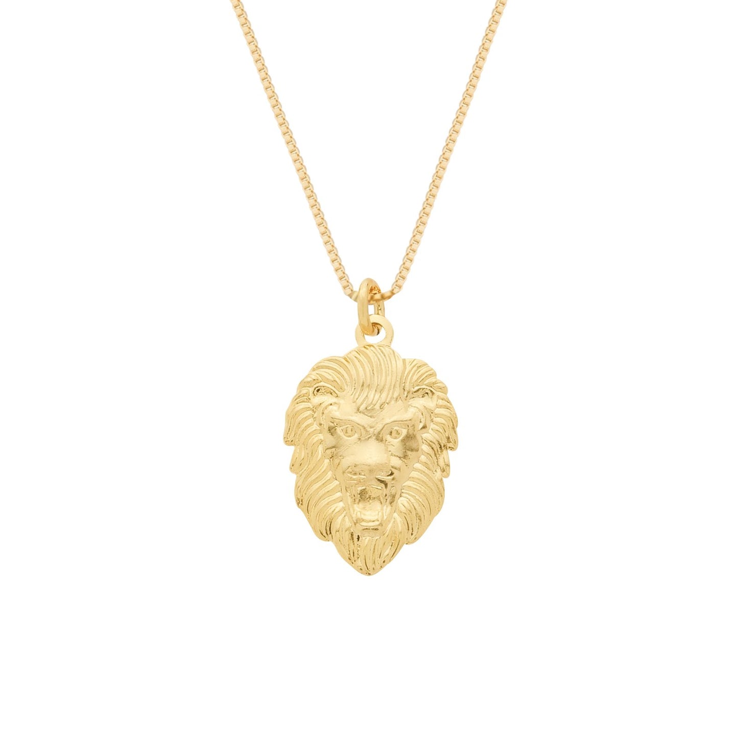 Colar Dourado Pingente Leão