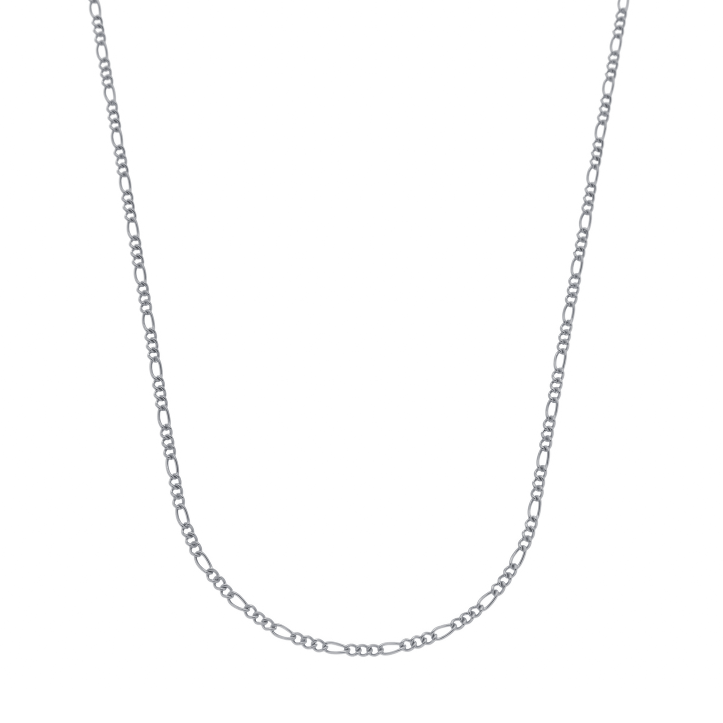 Corrente Prateada Masculina Elo 3 por 1 - 3mm