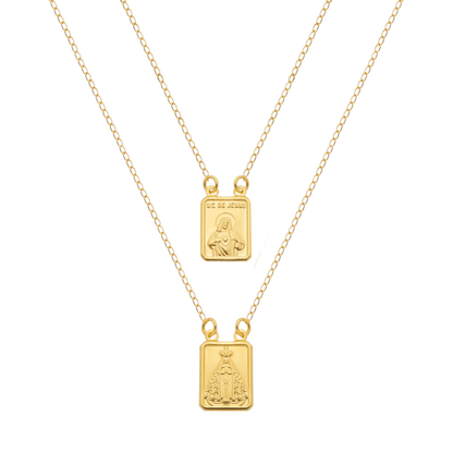 Escapulário Dourado Masculino Tradicional